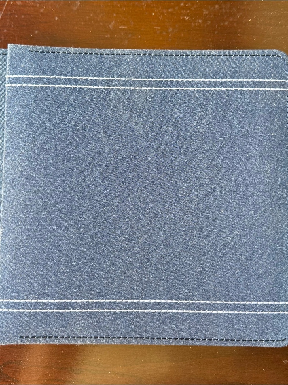 Creative Memories Navy Blue Fabric Photo Organizer with White Stitching